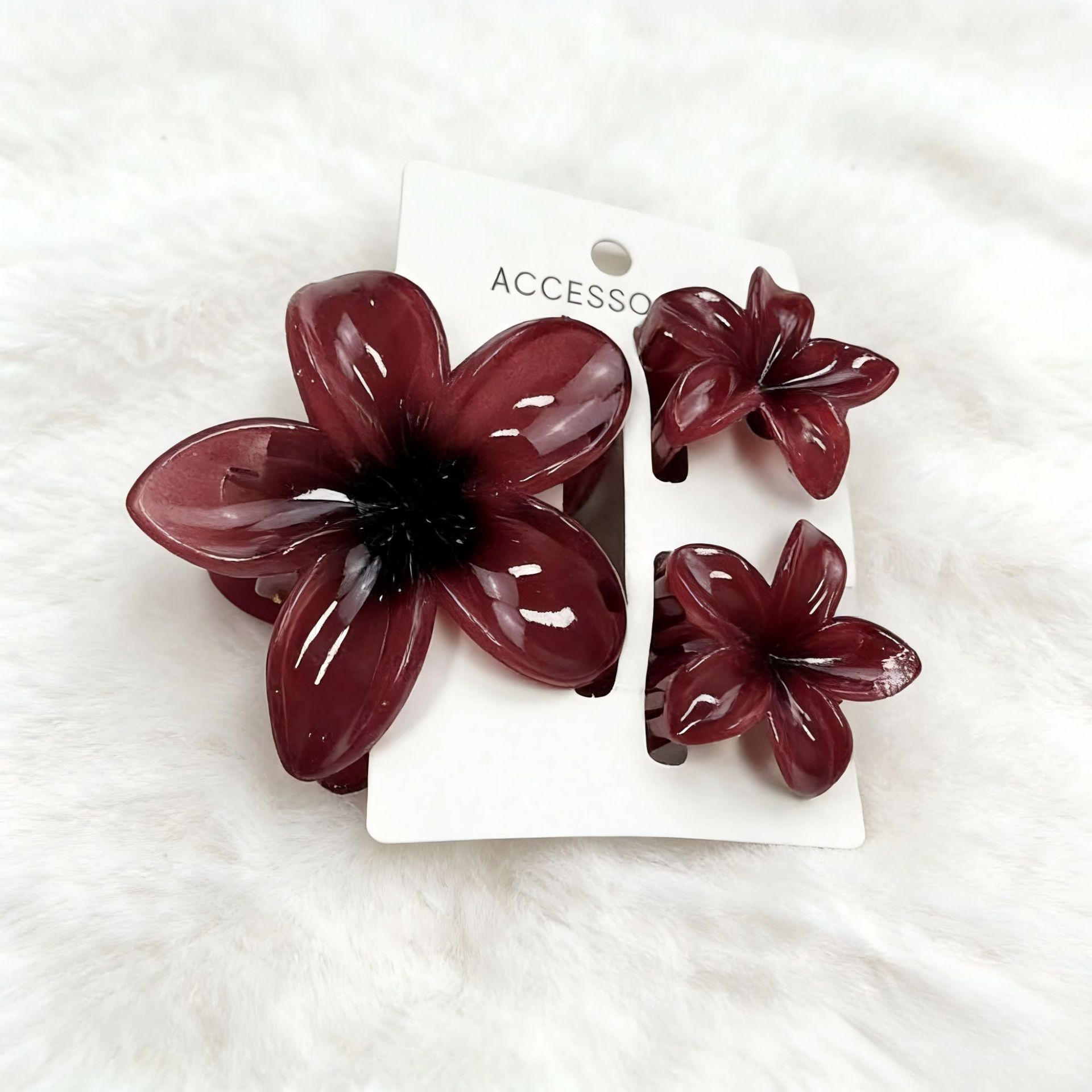 Ventas transfronterizas calientes nuevos huevos láser de dos colores clip de agarramiento de flores de cabeza posterior clip de tiburón clip de cabello joyerías para el cabello