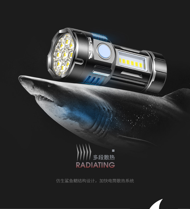 Takeaway Flashlight, Small, Portable, Strong Light, Outdoor, Multi-Functional, Magnetic, Super Bright, Durable, New Type, Rechargeable