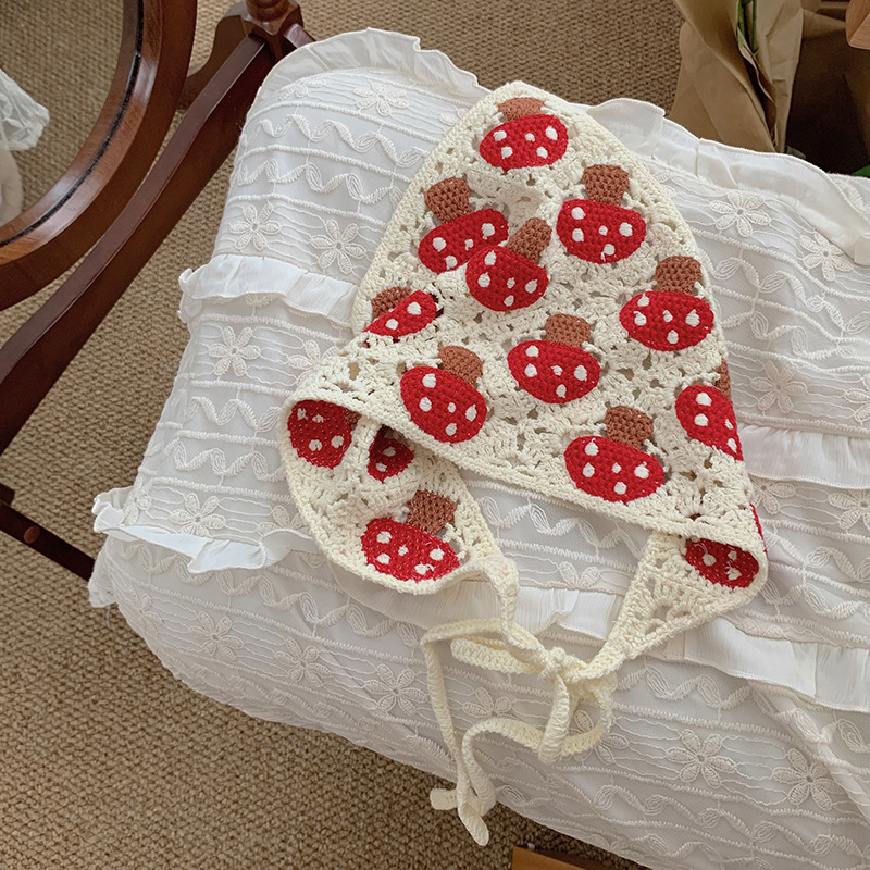 Dulce ins toallas triangulares francesas vino retro rojo cóncavo forma de toallas triangulares japonesas hechas a mano toallas de gancho