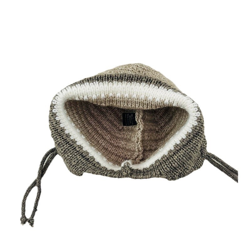 Coreana inns niños sombrero de punto otoño invierno retro color color para niños sombrero de protección de orejas cóncavo sombrero de abrigo frío