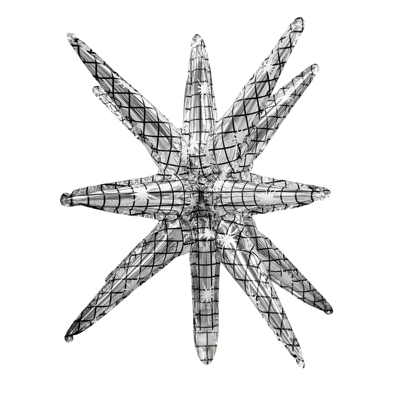 Transfronterizo de 22 pulgadas explotando una estrella en gota de agua brillante de aluminio 4D película de aluminio globo de aluminio diseño de fiesta de cumpleaños image 28