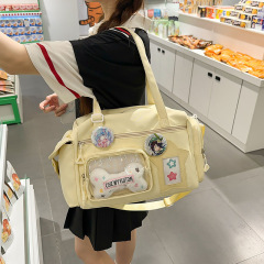 小清新痛包可爱旅行包时尚轻便运动健身女单肩包短途外出行李女包