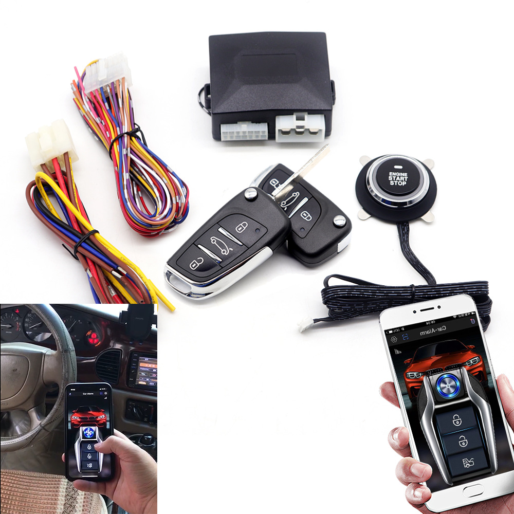 [Exclusively For Foreign Trade]Car Alarm System One-click Start Modified Universal Remote Start System
