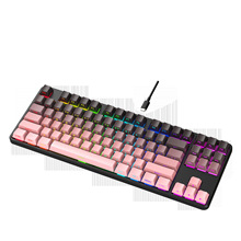 87机械键盘无线三模侧刻渐变热插拔PBT键帽RGB发光电竞游戏商务