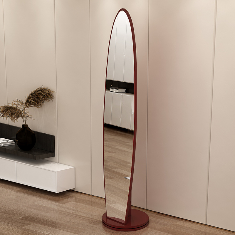 Espejo de cuerpo entero, espejo de piso para vestir, espejo de probador de dormitorio doméstico para niñas, espejo grande tridimensional móvil giratorio de viento