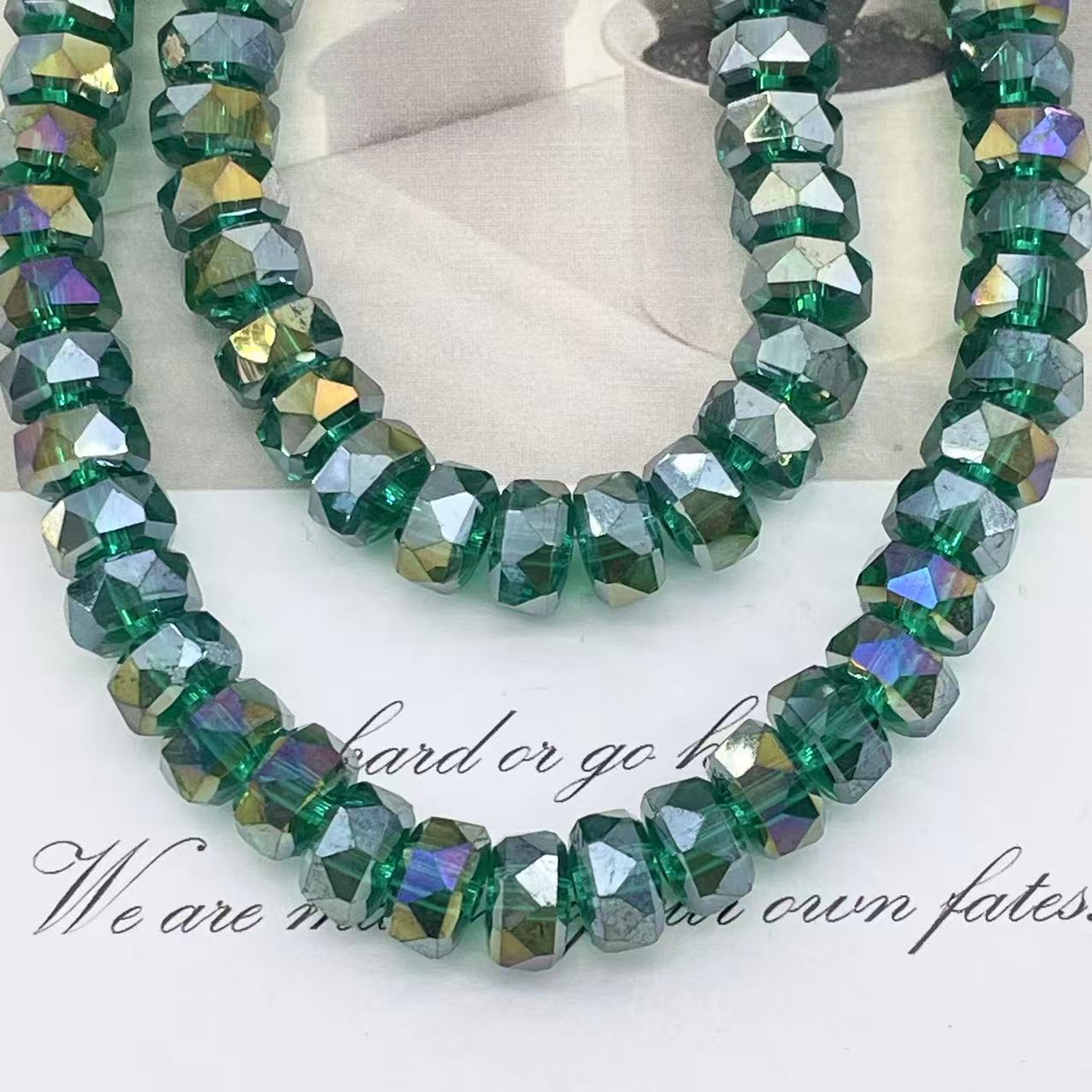 8mm Rainbow Wheel Jingjing Diy Jewelry Este embrión Vidrio Cristal Jewelry Pulsera Collar Moda Jewelry Accesorios dispersos