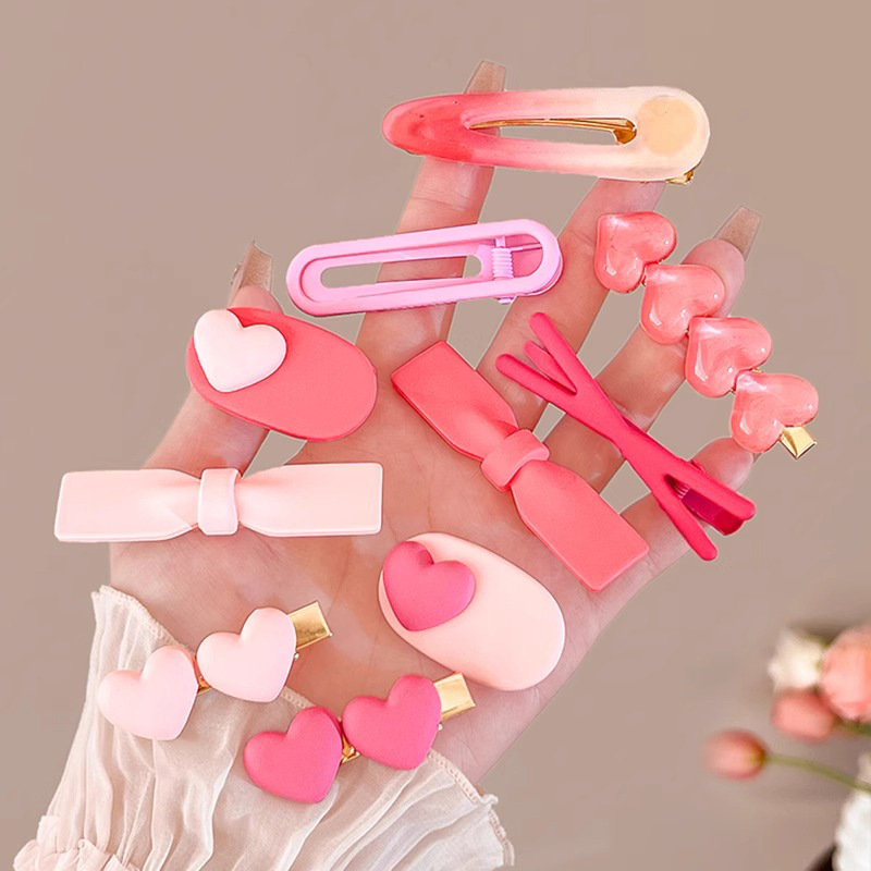 bow barrettes children cute dopamine shredded hair bangs clip baby hair clip little girl duckbilled hair accessories female