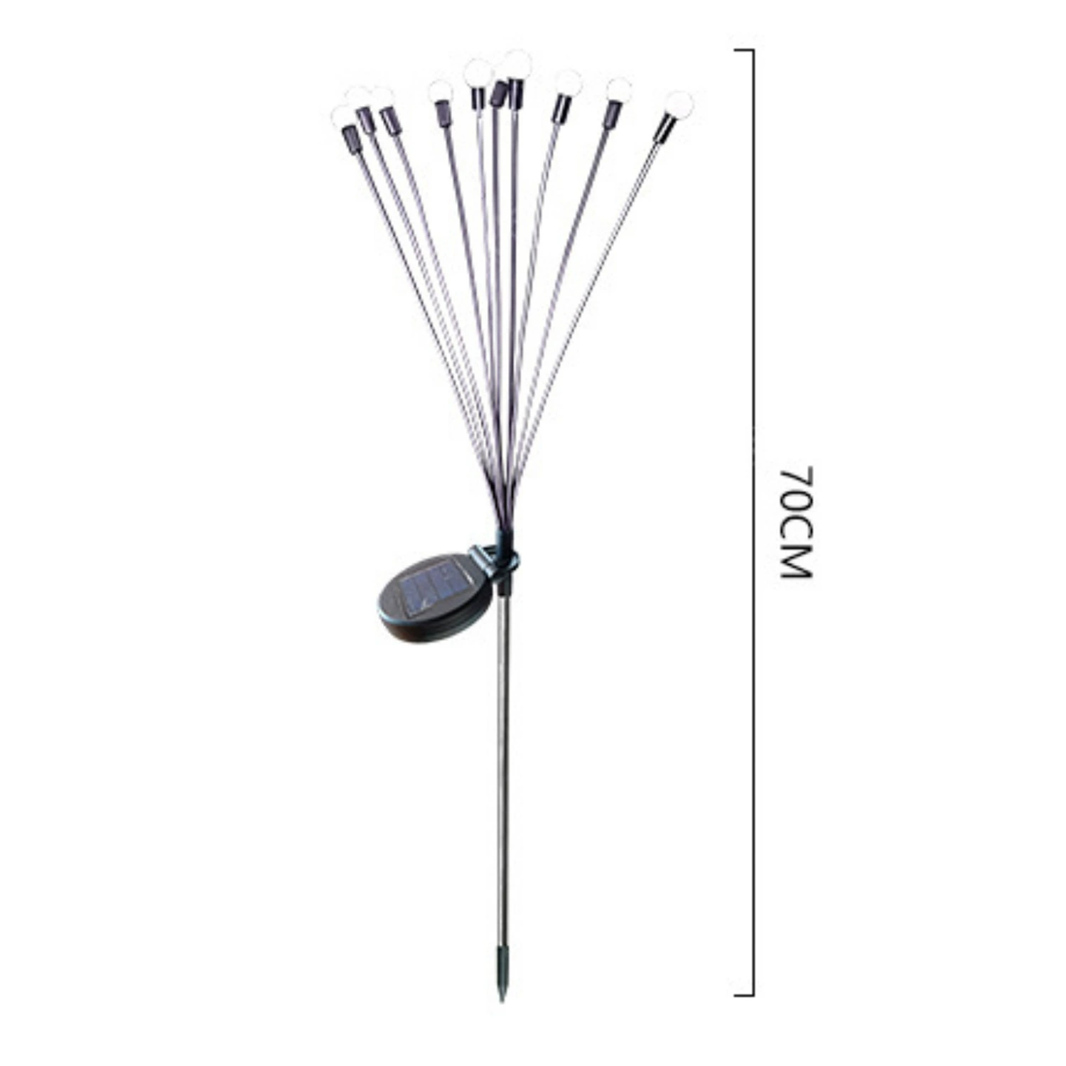Solar powered 10-head firefly ground lamp, outdoor garden decorative lamp, villa lamp, lawn lamp, e-commerce best seller