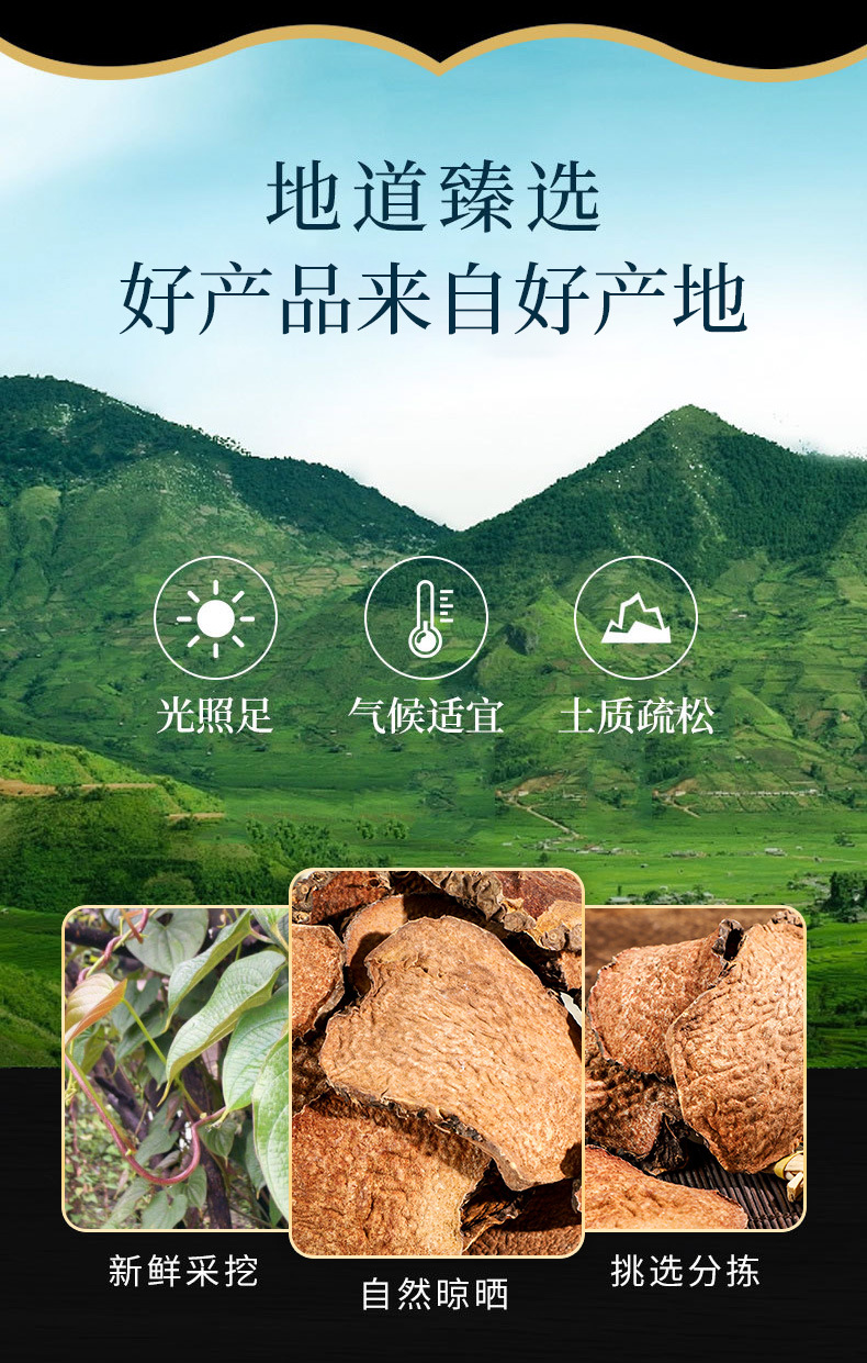 Huang Yao Zi (Dioscorea bulbifera) — Dried Bitter Yam Rhizome, Traditional Chinese Herb 500g overview