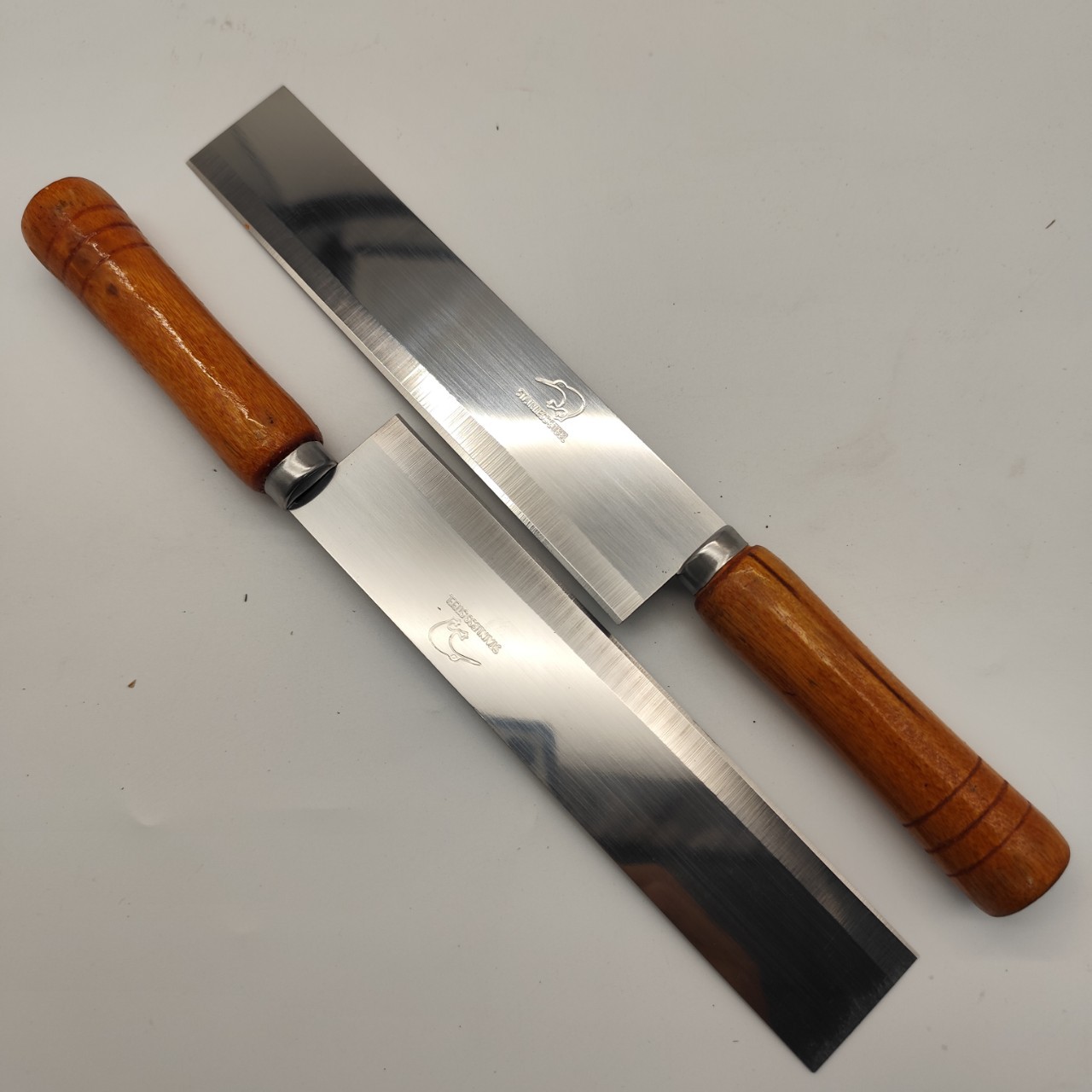 27cm 가벼운 고급 나무 손잡이 나무 스테인레스 스틸 과일 칼 가정용 두꺼운 나무 손잡이 수박 칼 주방 칼 커버 포함