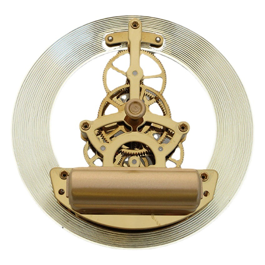 Accesorios de reloj con incrustaciones de metal Movimiento de engranaje de reloj transparente de metal de alta calidad Movimiento de reloj transparente de 126mm