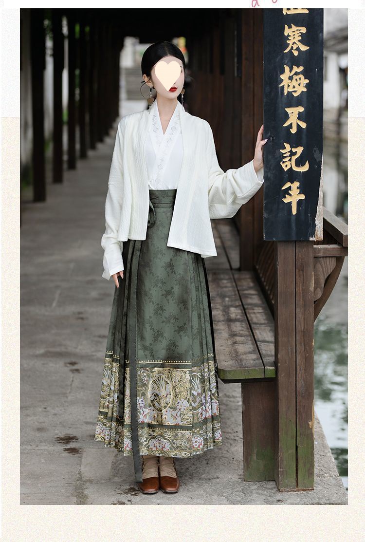 新中式改良汉服套装女中国风小个子秋冬新款日常马面裙全套一整套-阿里巴巴