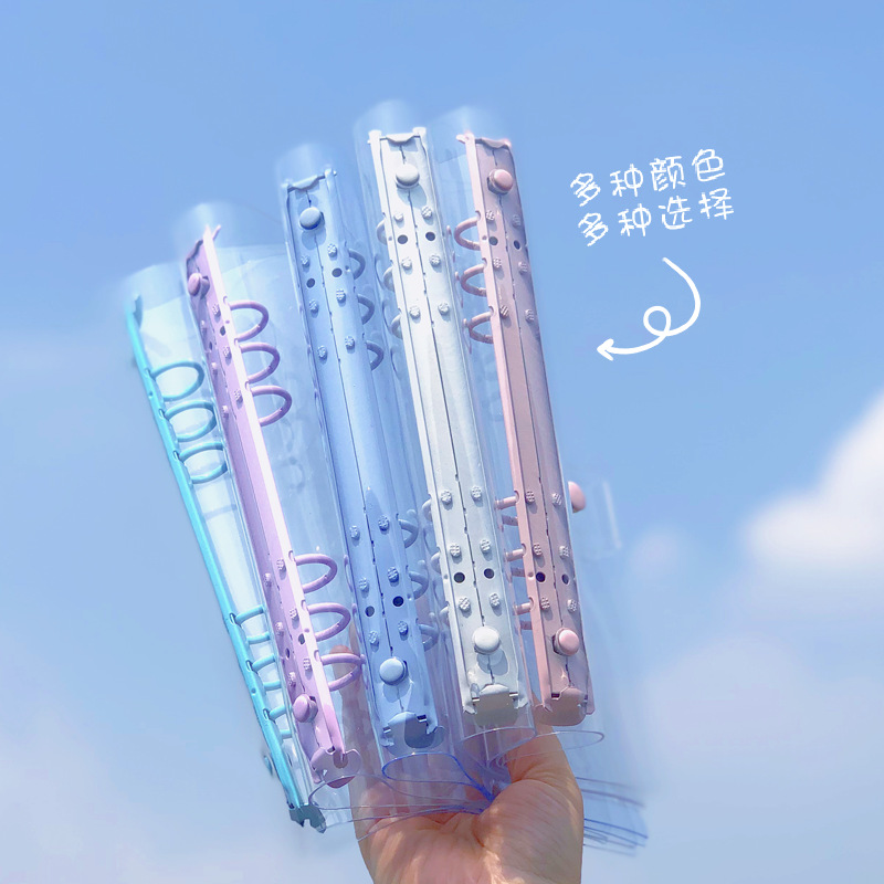 Ins風pvc手帳カバーソフト透明カラーa5バインダー本かわいいシンプルなネットレッドa6ノート