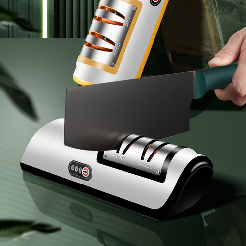 Electric knife sharpener, household whetstone artifact, kitchen gadget, multi-functional fully automatic rechargeable small knife sharpener