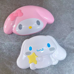 メロディーシナモンドッグミラー漫画スタイルポータブル化粧鏡コーム付きかわいい旅行折りたたみミラー新しいスタイル