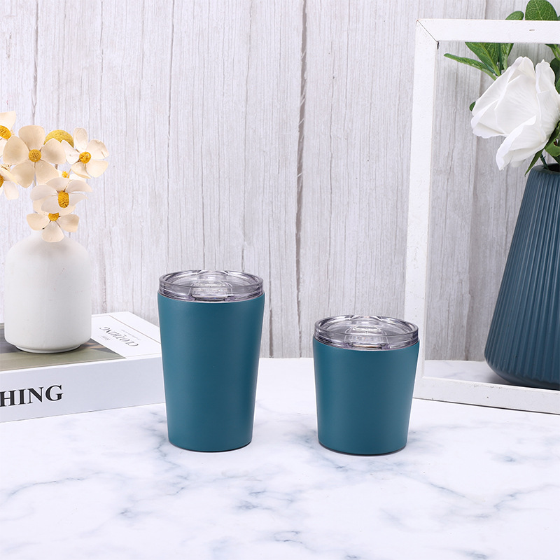 Taza de automóvil nueva transfronteriza Taza de vacío de acero inoxidable para automóvil Taza de automóvil rociada Taza de hielo fría Taza de regalo