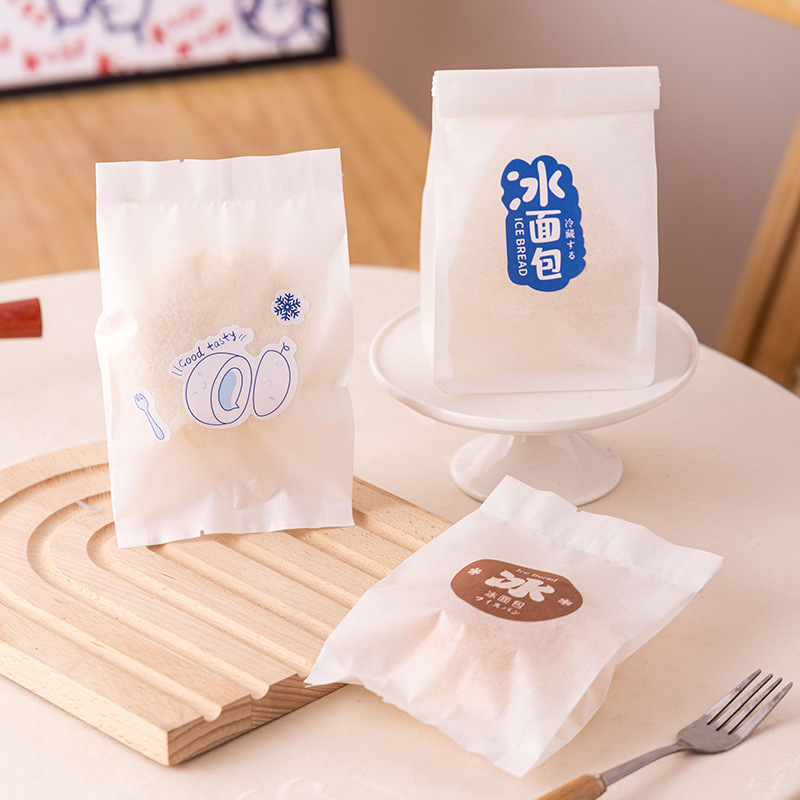 网红冰面包包装袋食品级棉纸专用覆膜防水冷藏机封烘焙点心零食袋