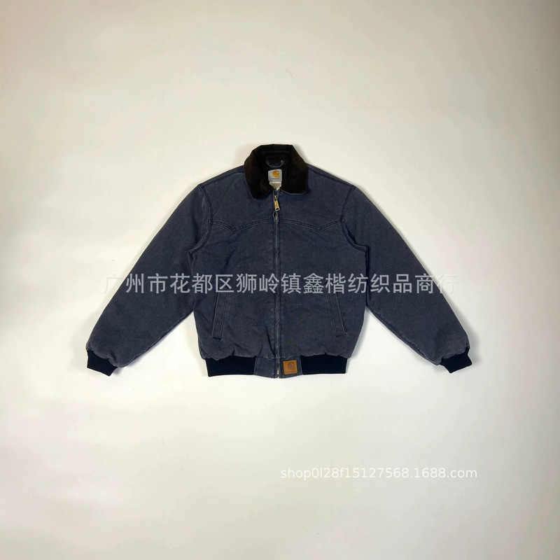 J14 Santa Fe Carhartt American Retro Distressed Heavy-Duty Lapel Jacket for Spring, Autumn, and Winter Versatile Wear