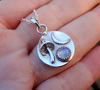 Accessory, pendant, metal necklace suitable for men and women, moonstone