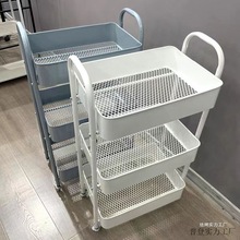 加厚款小推车置物架厨房落地卧室多层婴儿移动浴室收纳储物架批发