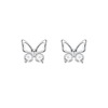 Small sophisticated design earrings, trend of season, silver 925 sample