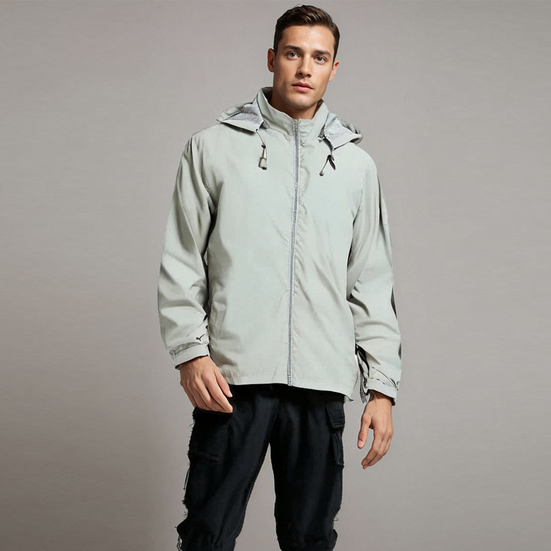 Men's Lightweight Windbreaker Waterproof Raincoat Men's Jacket Outdoor Softshell Jacket Men's Thin Single-Layer Softshell Jacket
