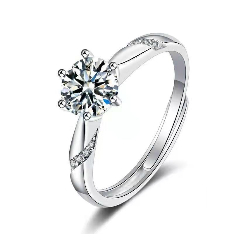 24g Weight Rings Event & Party Supplies Fashion Round Copper Plating Artificial Diamond Rings 1 Piece