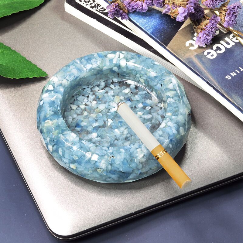 树脂混能量水晶碎石菱面烟灰缸收纳盒客厅办公室桌面水晶创意摆件 树脂混能量水晶碎石菱面烟灰缸收纳盒客厅办公室桌面水晶创意摆件 图 8