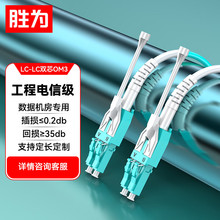 胜为工程电信级LC-LC多模万兆OM3 一管双芯拉杆式50/125光纤跳线