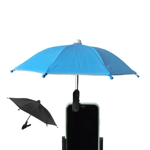 Mini Rain Umbrella Car Sunshade Portable Sun Umbrella Self-Extending Umbrella Photo Umbrella Outdoor Live Streaming Phone Clip Umbrella