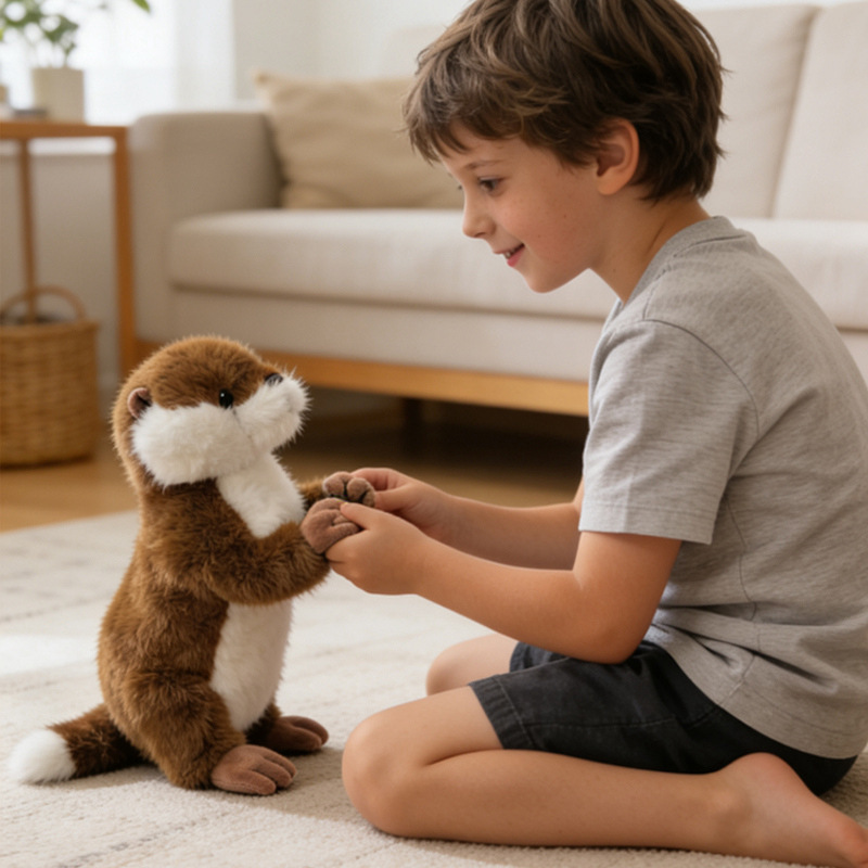 Cross-Border New Product: Otter Plush Toy, Realistic Otter Doll, Children's Companion Comfort Doll Gift Cross-Border New Product: Otter Plush Toy, Realistic Otter Doll, Children's Companion Comfort Doll Gift