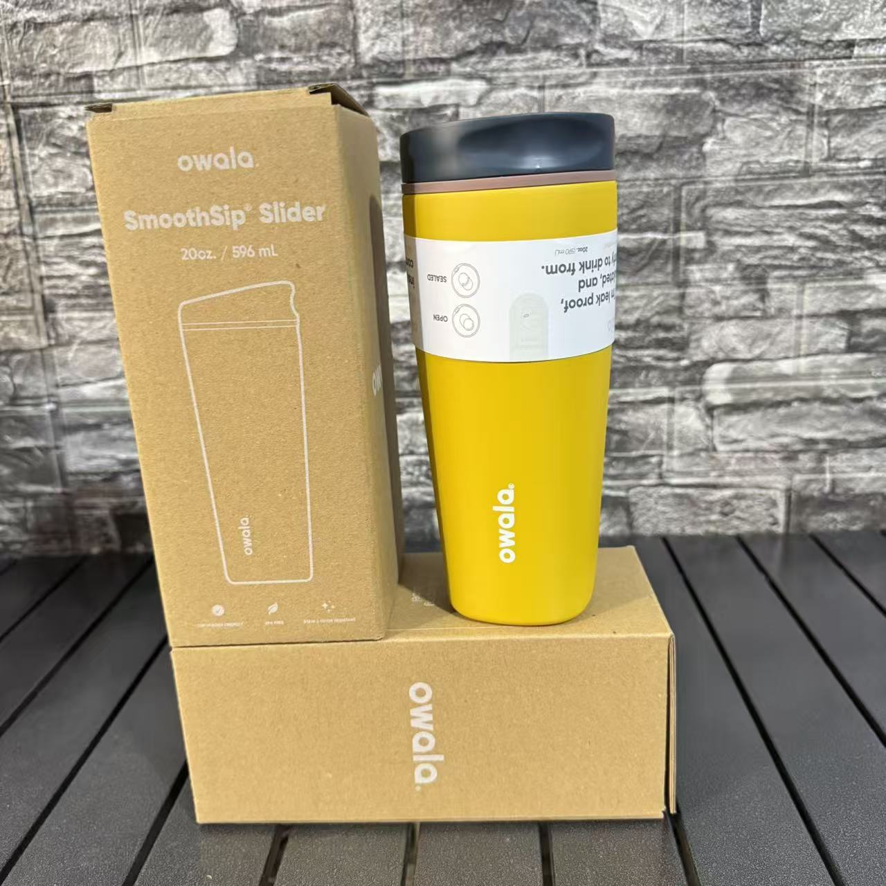 커피컵-노란색-20oz