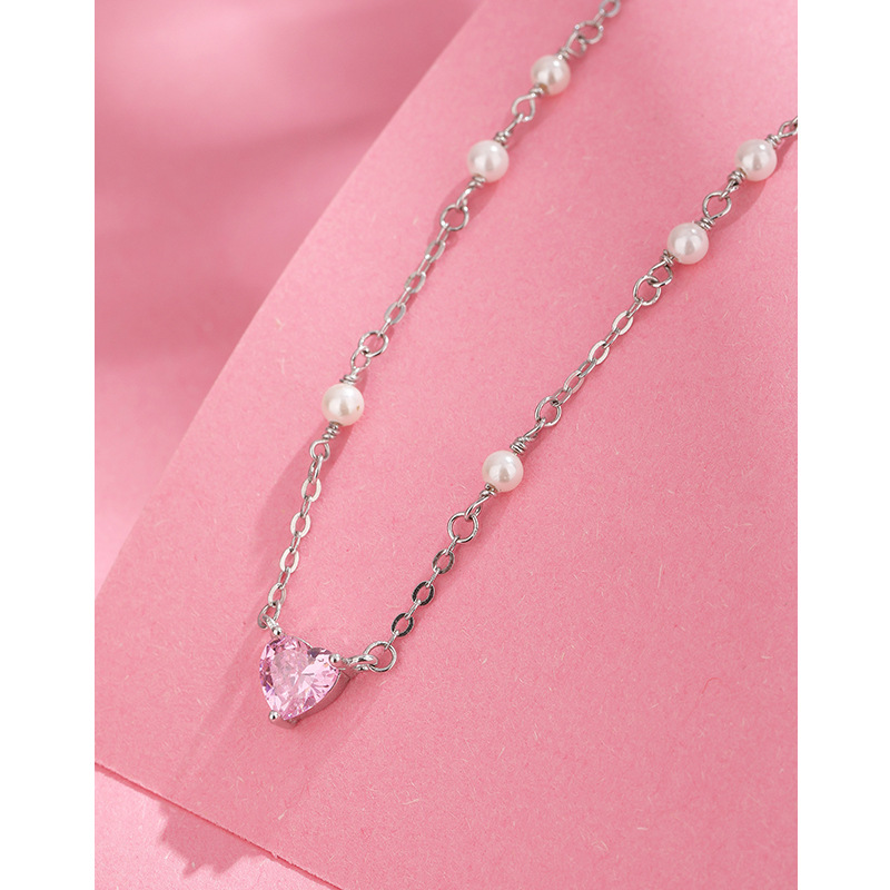 S925 plata esterlina collar de perlas preciosas para las mujeres Luz de lujo nicho diseño 2023 nueva cadena de clavícula suéter Cadena de alto grado