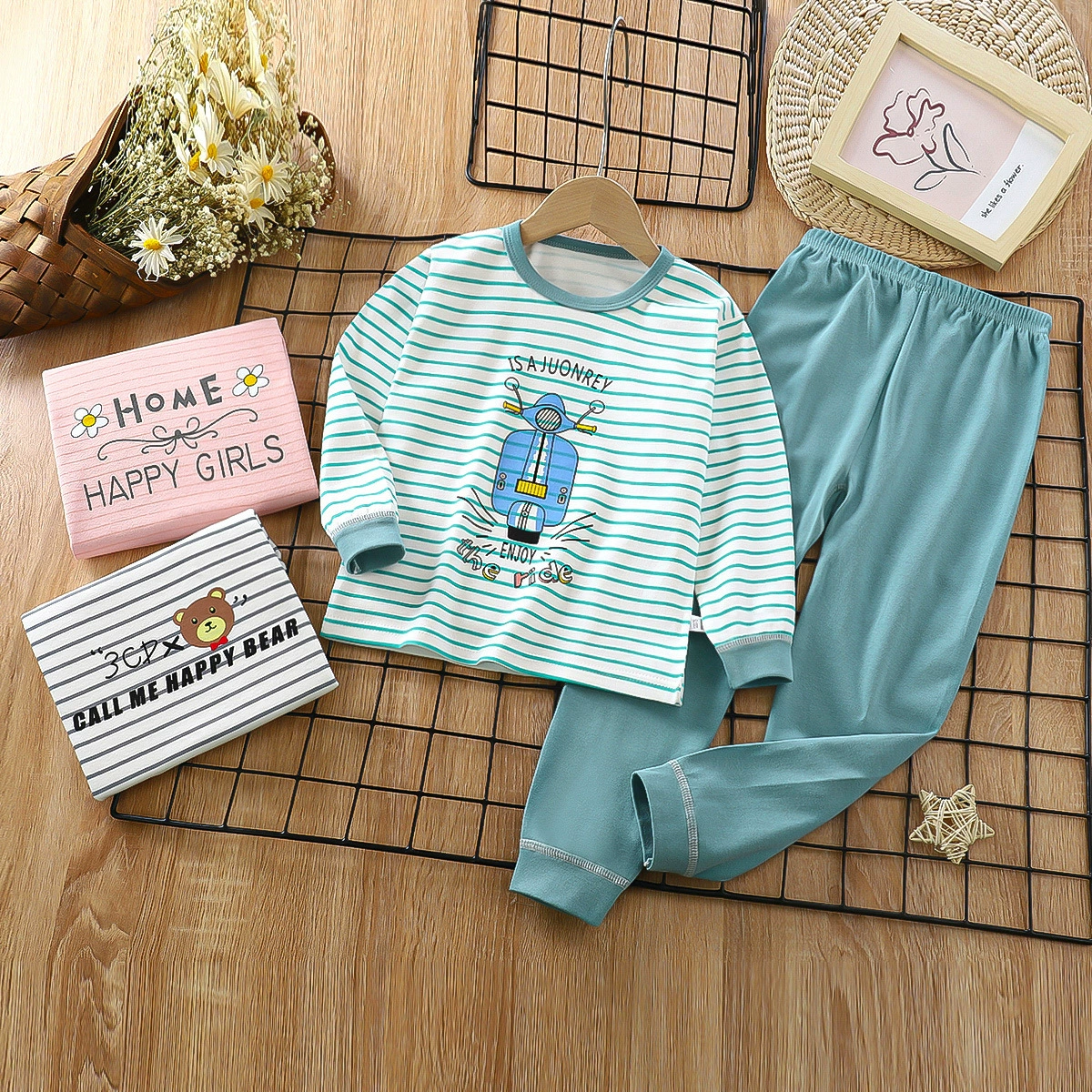 Cotton children's set, thermal underwear, autumn pijama, children's clothing
