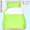 Pure cotton white with green no embroidery