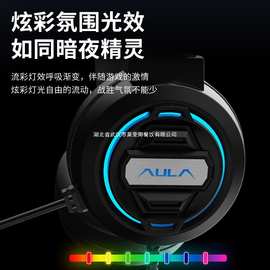 狼蛛S603头戴式有线耳机单USB接口台式电脑笔记本7.1电竞游戏吃鸡