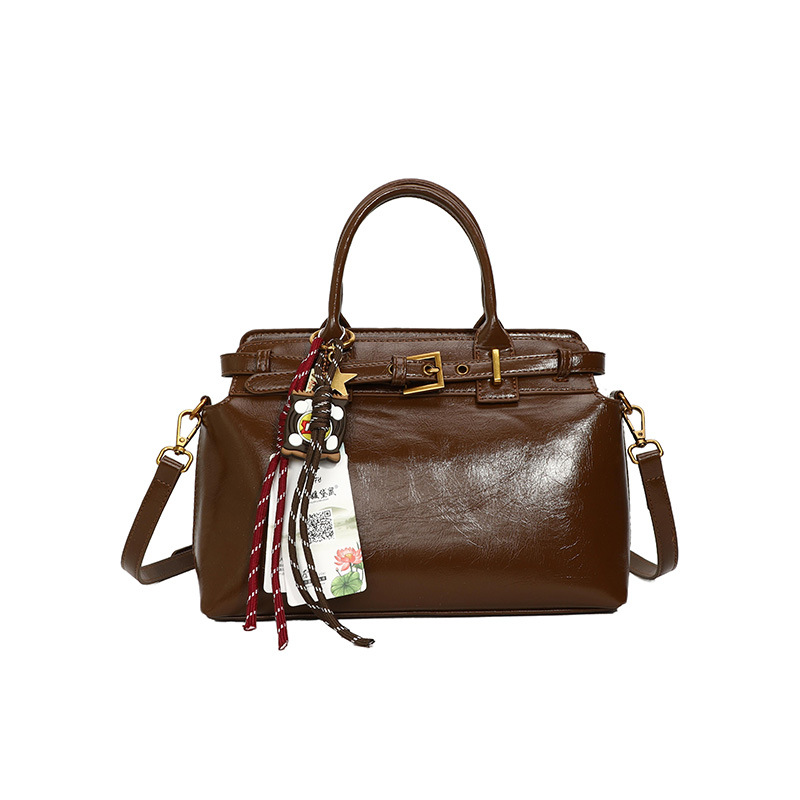 2024 otoño e invierno nuevo estilo de moda de alta gama Kelly Tote bolso de mano de un solo hombro retro de gran capacidad para viajeros transfronterizos