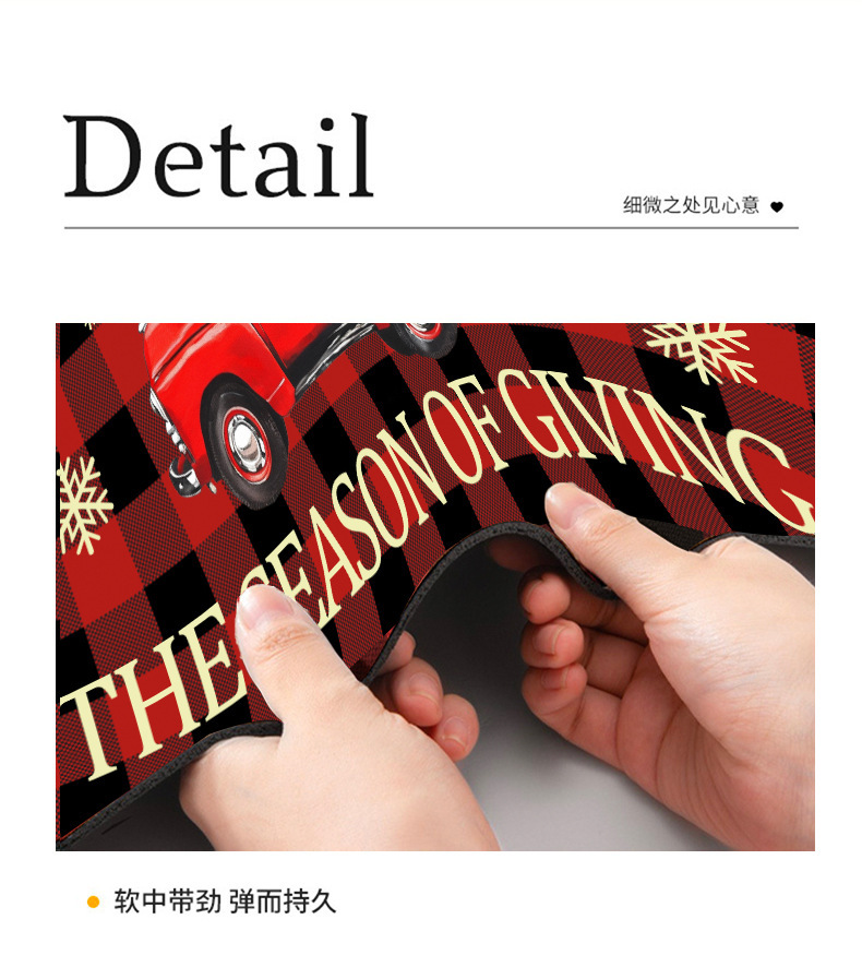 Cross-Border Amazon Christmas Truck Bathroom Toilet Diatom Mud Absorbent Non-Slip Floor Mat Stain-Resistant Entrance Door Mat