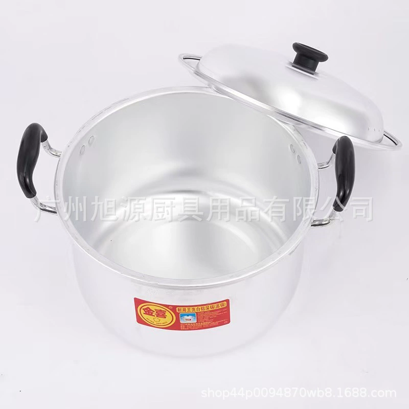 Кастрюля из алюминия для мытья Jinxi прочная королева алюминиевая кастрюля с толстым дном для супа 18-32 см