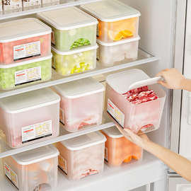 冰箱收纳盒食品保鲜冷冻透明带盖分装盒厨房蔬菜水果专用整理承义