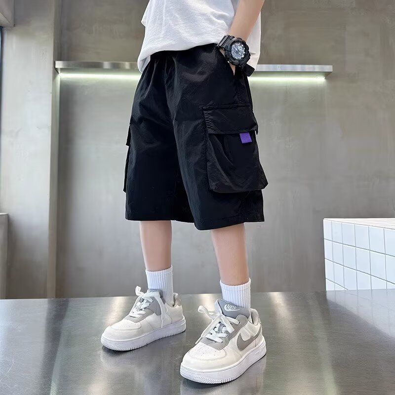Boys' Summer Thin Shorts Mid-Length Pants 2025 Casual Comfortable Trendy Brand Outdoor Pants Student Korean Style Outfit for Going Out