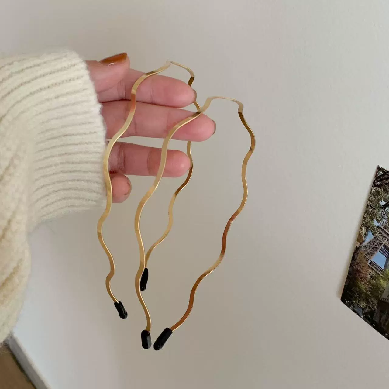 Корейский минималистский волнистый обруч для волос