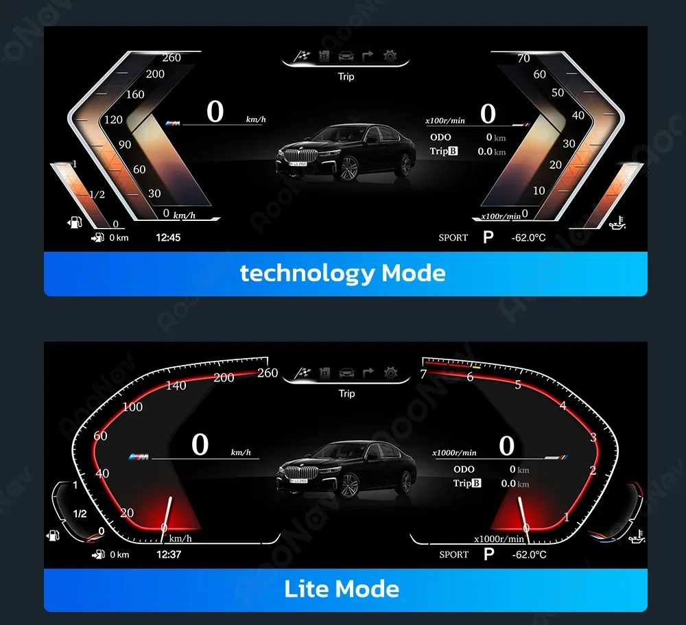 Suitable for Bmw 3 Series, 5 Series, 6 Series, 7 Series, X3, X4, X5, X6, F10, F11, F35 Modified Full Lcd Dashboard