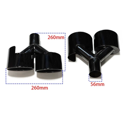 Mouth, Car muffler - y-type-black-mouth