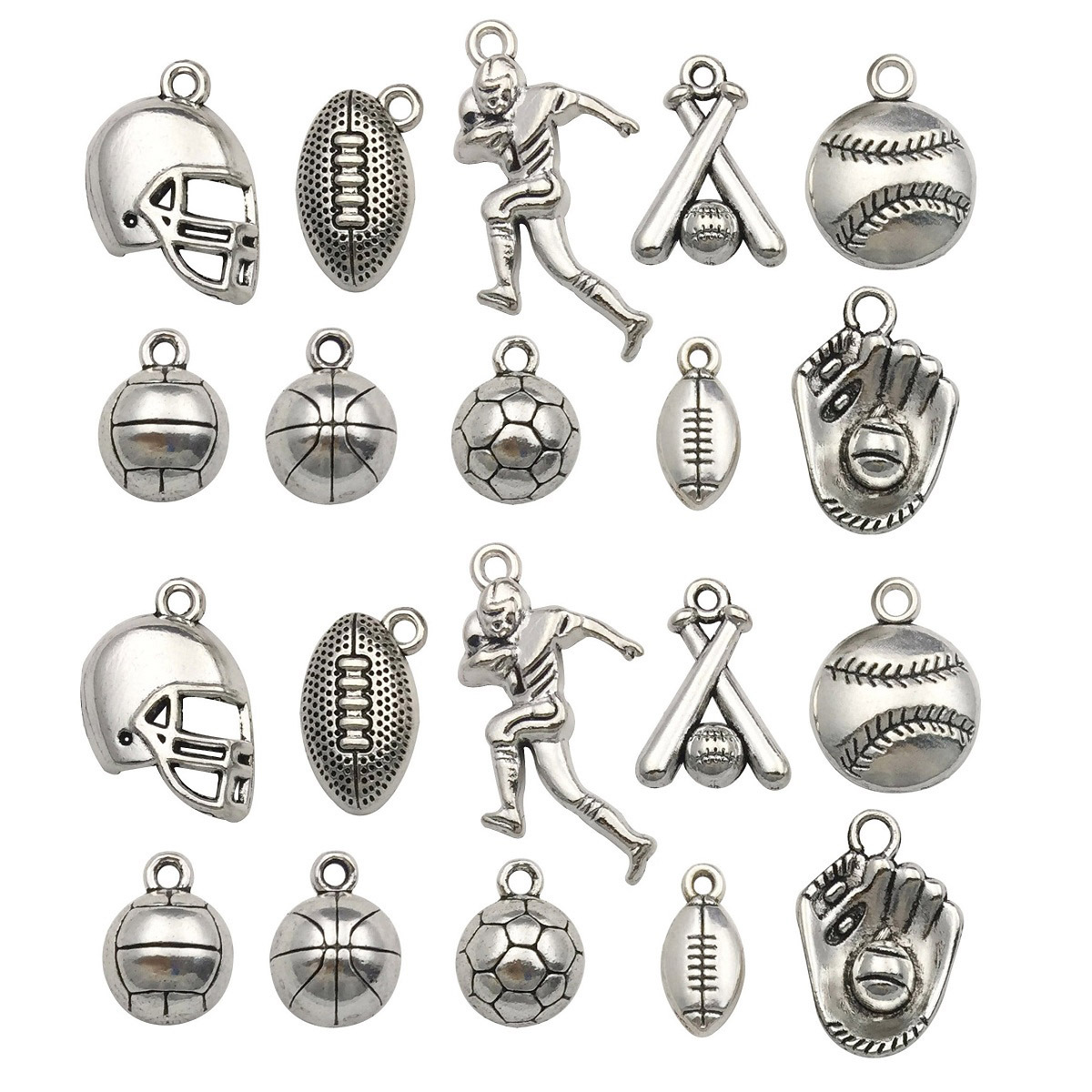 33g Weight Pendant Jewelry Making Type 10-30mm Jewelry Making Size DIY Jewelry Accessories Classification 1 Set Quantity Zinc alloy Material Human, Letter, Ball Pattern Casual, Simple Style Style 1 Set 10-30mm Zinc Alloy Human Letter Ball Pendant 8
