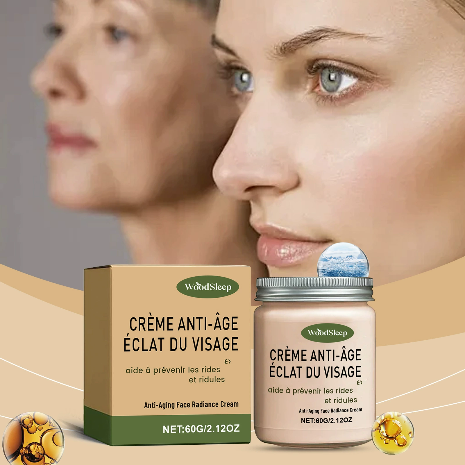 WOODSLEEP Питательный увлажняющий крем Мягкий увлажняющий освежающий уход за кожей Смягчающий увлажняющий крем для ежедневного применения