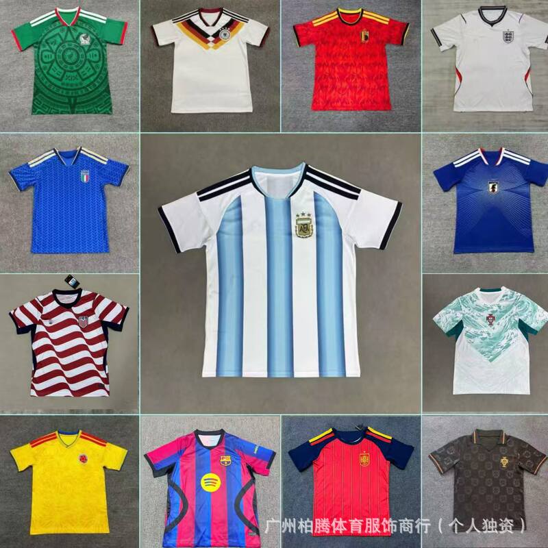 2627 Cross-Border World Cup Football Clothing Argentina England Portugal National Team Short-Sleeved Fan Version 2627 Cross-Border World Cup Football Clothing Argentina England Portugal National Team Short-Sleeved Fan Version