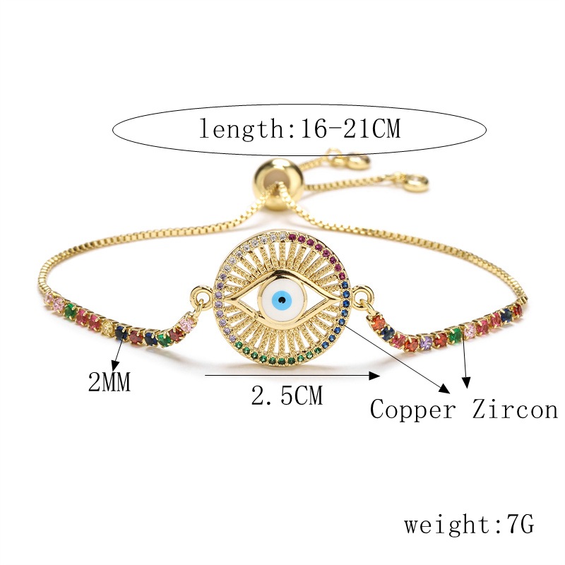 Fashion Eye Copper Bracelets Plating Zircon Copper Bracelets