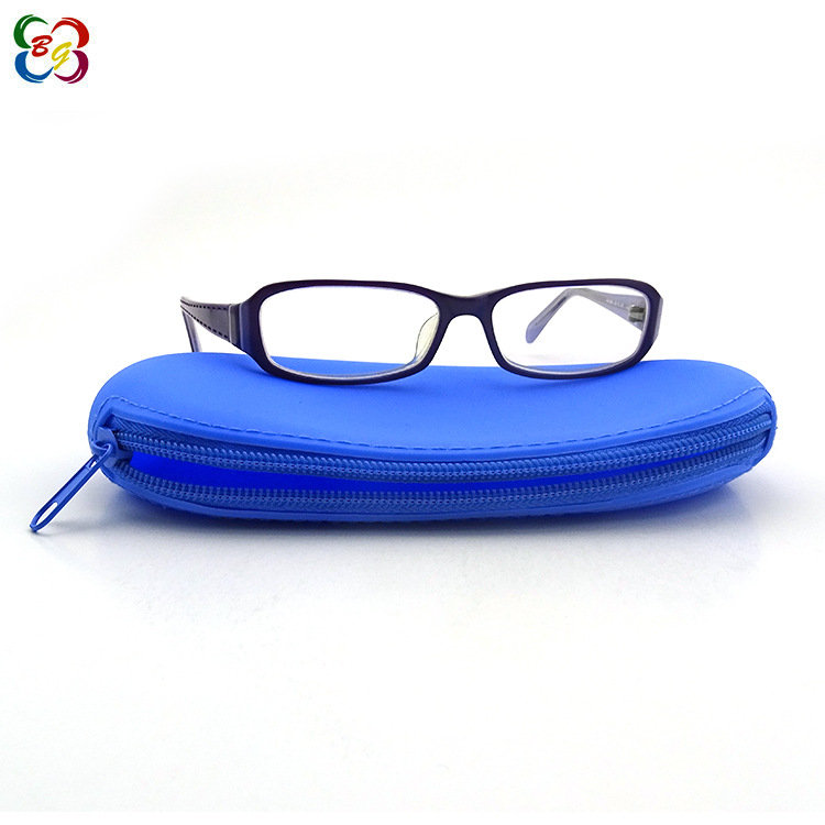Caja de gafas de silicona simple color caramelo bolsa de gafas impermeable portátil tipo cremallera caja de gafas bolsa de almacenamiento de lápiz labial