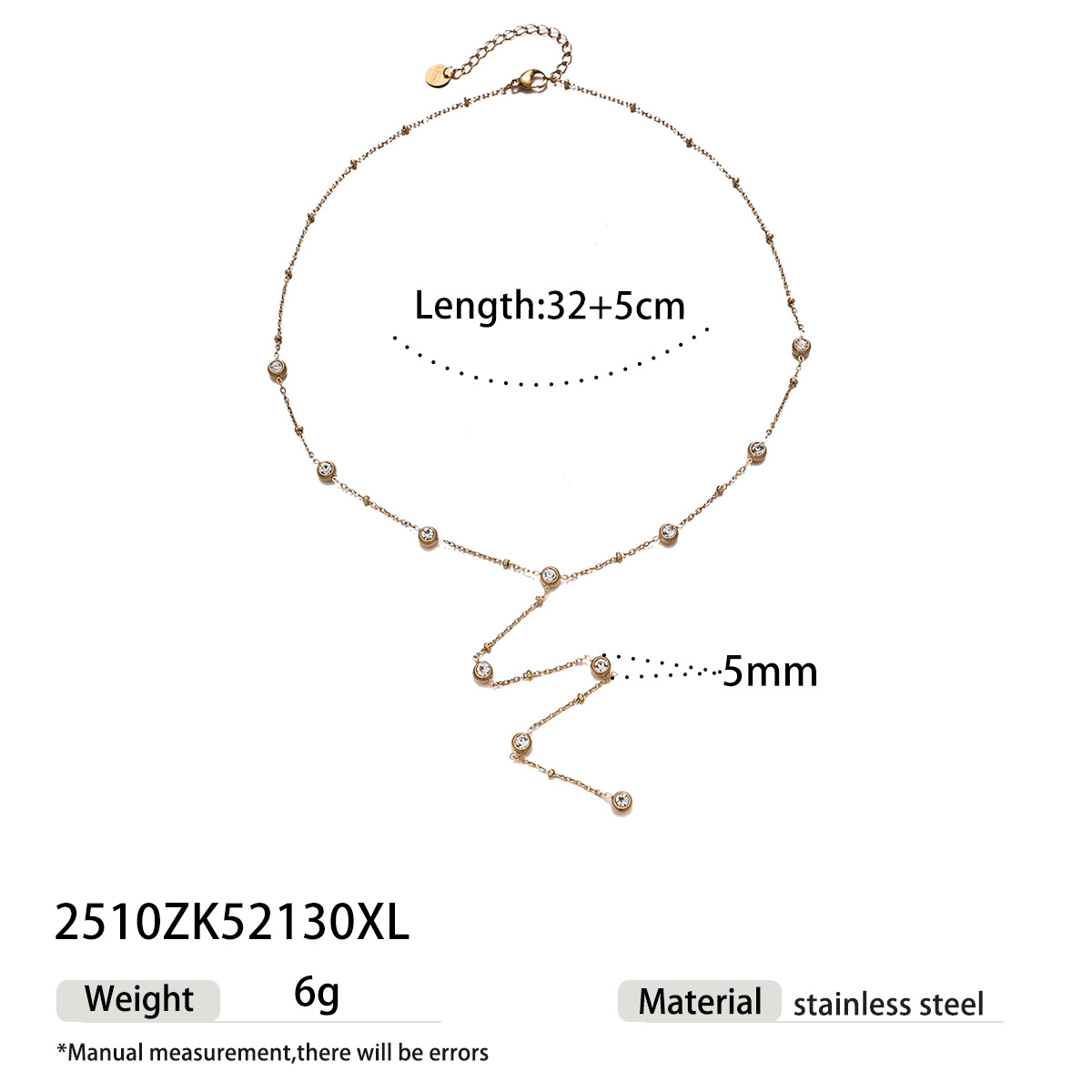 Tina Europa y América collar de acero inoxidable para mujeres no se desvanece diseño versátil sensación de collar de clavícula brazalete conjunto de joyería caliente image 8